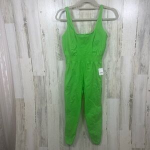 Free People Jumpsuit Activewear Spring Garden Green size XL NWT Seamless Yoga